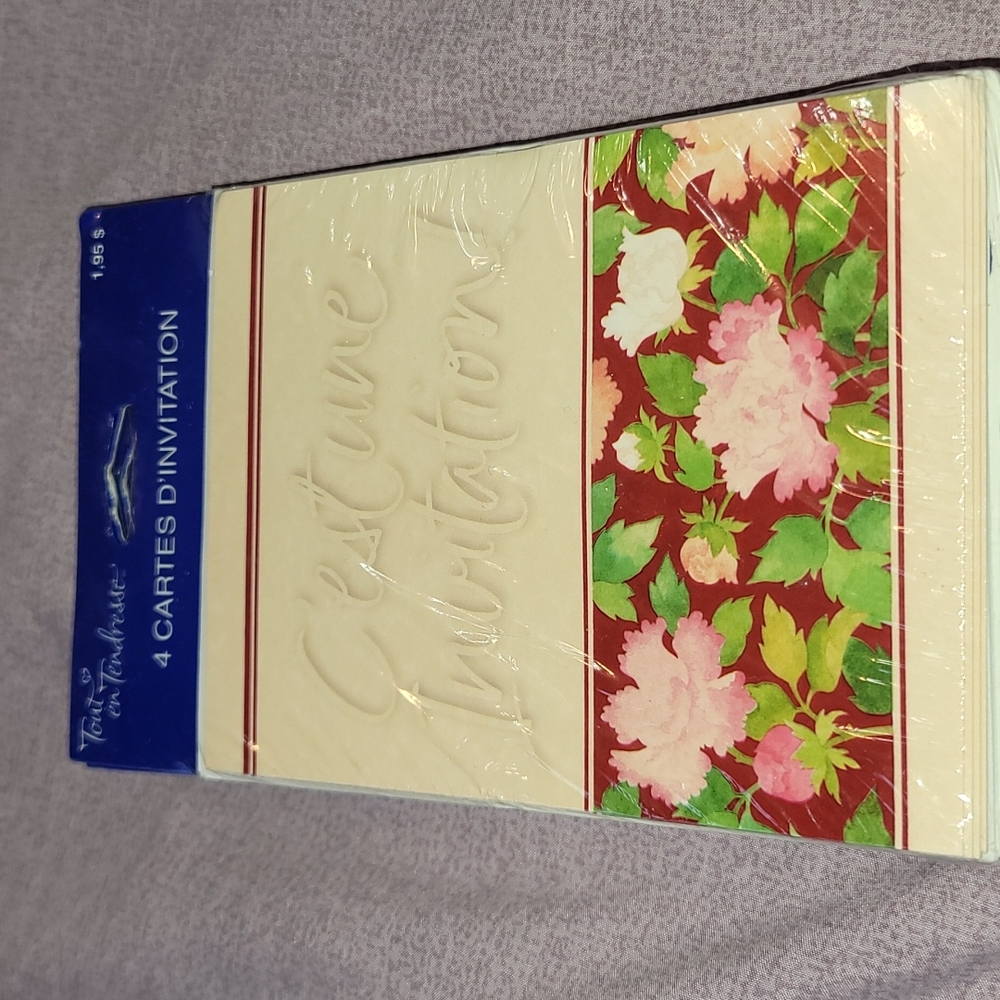 Set of 16 French Invitations (Cartes d'invitation)